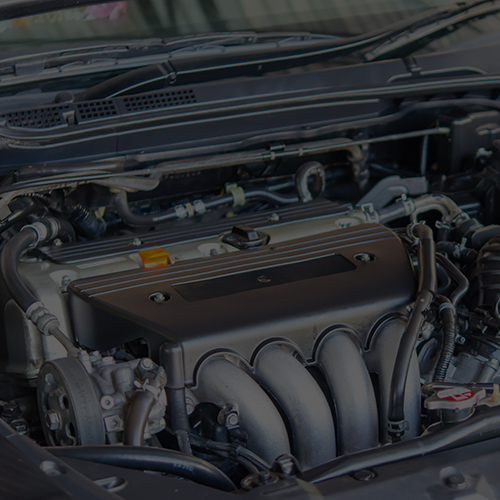 Close up detail engine cars